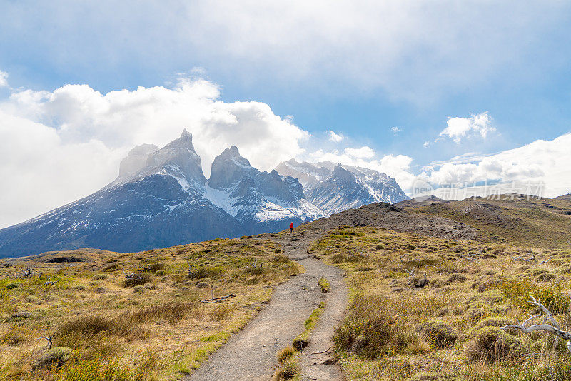 智利Torres del Paine国家公园的徒步旅行路线